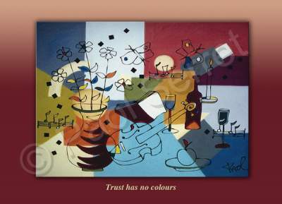Abstract - Trust Has No Colours - Oil On Canvas