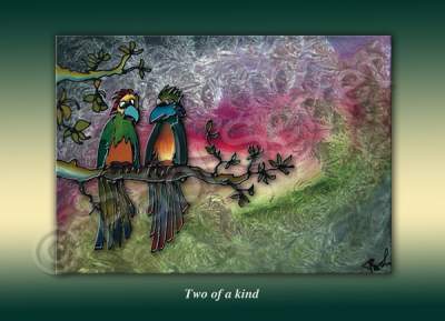 Bird - Two Of A Kind - Oil On Canvas