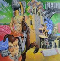 Ztr 3078 - Oil On Canvas Paintings - By Dimitri Wall, Surreal Painting Artist
