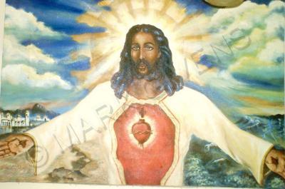 Markgivens - Black Jesus - Oil Painting