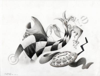 Drawings - Checkered Paradox - Graphite