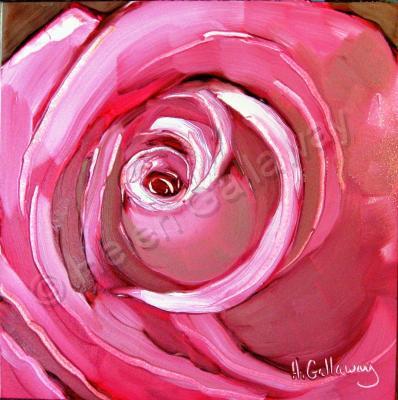 Flowers - A Rose - Oil On Museum Quality Flat Pan