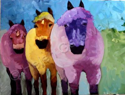 Animals - Wild Horses - Oil On Canvas