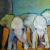 Babies - Oil On Canvas Paintings - By Helen Gallaway, Painterly Painting Artist