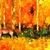 Horse In The Aspens - Oil On Canvas Paintings - By Helen Gallaway, Painterly Painting Artist