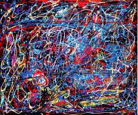Meteorite - Acrylics Paintings - By Julia Veytsner, Abstract Painting Artist