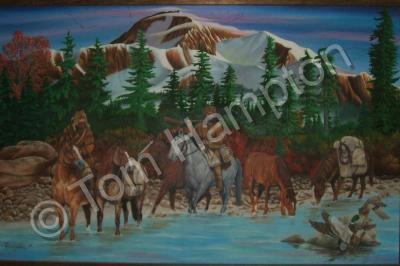 Western - Riding Outback - Oil On Canvas