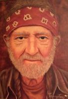 Muisc  Artists - Willy Nelson - Acrylics On Canvas