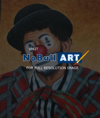 Clowns - Clown Face - Oil On Canvas