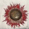 Bamboo Red Sunflower - Bamboo Hard Foam Varnish Sculptures - By Lisa Ruggiero, Impressionist Sculpture Artist