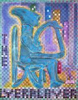 Collection1 - The Lyer Player 2 - Acrylic On Canvas  Oil Pastel