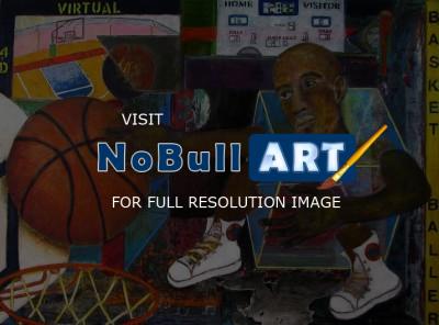 Collection1 - Basket Baller - Acrylic On Canvas  Oil Pastel