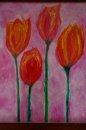 Tulips - Oil Pastels Other - By Stephanie Derra, Outsider Art Other Artist