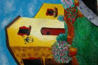 House - Acrylics Paintings - By Stephanie Derra, Outsider Art Painting Artist