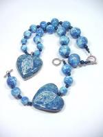 Reflections - Polymer Clay Jewelry - By Tess Boswell, Modume Gane With Alcohol Ink A Jewelry Artist