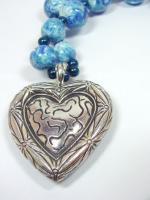 Reflections - Polymer Clay Jewelry - By Tess Boswell, Modume Gane With Alcohol Ink A Jewelry Artist