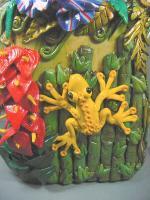 Polymer Clay Art - Jungle Life Vase - Polymer Clay