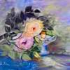 China Cup  Hummingbird - Oil Paintings - By Camelia Elena, One Stroke Painting Artist