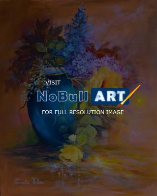 2017 - Lilac In Blue Vase - Oil