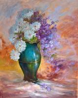 White Daisies - Oil Paintings - By Camelia Elena, One Stroke Painting Artist