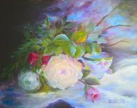Yellow Rose - Oil Paintings - By Camelia Elena, One Stroke Painting Artist