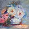 White Poppies - Oil Paintings - By Camelia Elena, One Stroke Painting Artist