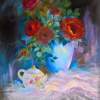 Red Roses - Oil Paintings - By Camelia Elena, One Stroke Painting Artist