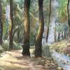 Landscape 3 Path Through Jungle - Watercolor Paintings - By Sumit Datta, Realism Painting Artist