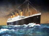 The Titanic - Watercolor Paintings - By Sumit Datta, Dramatic Realism Painting Artist