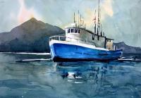 Boats By Sumit Datta - Boats 56 - Watercolor