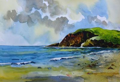 Seascape By Sumit Datta - Seascape 2017 Wc - 4 - Watercolor