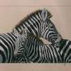 Zebras - Acrylics And Pigmented Ink Mixed Media - By Dallas Nyberg, Realism Mixed Media Artist