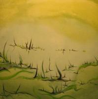 Dreaming Of Shorelines - Oil On Paper Paintings - By Daniel Sweemer, Abstract Painting Artist