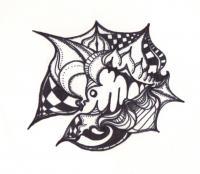 Chessboard - Pen And Ink Drawings - By Sam Gustafson, Abstract Drawing Artist