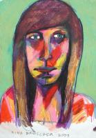 Kate - Crayon And Oil Pastel On Paper Drawings - By Rina Drescher, Illustration Drawing Artist