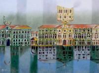 Memory Of Saint Petersburg Ermitage - Oil On Paper Paintings - By Federico Cortese, Representational Painting Artist