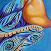 Psychedelic Octopus - Oil On Paper Paintings - By Federico Cortese, Surreal Painting Artist
