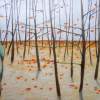 Winter Woods - Oil On Wood Panel Paintings - By Federico Cortese, Expressionism Painting Artist