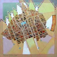 A Journey To Italy Acate - Oil On Paper Paintings - By Federico Cortese, Abstract Painting Artist
