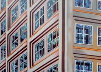 Architecture - Berlin Alexanderplatz - Oil On Wood Panel