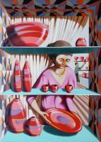 Humans - The Shop Window - Oil On Canvas