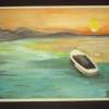 A Boat On The Water During A Sunset - Watercolors Paintings - By Mark Luther, Representational Painting Artist