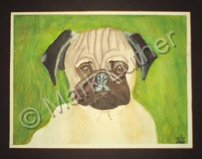 Watercolor Paintings - The Pug - Watercolors