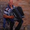 Street Accordion Player - Oil Paintings - By To Ro, Realism Painting Artist