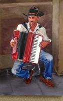 Making Music In Venice - Oil Paintings - By To Ro, Realism Painting Artist