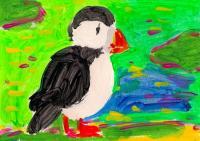 Puffin - Acrylic Paintings - By Samuel Zylstra, Basic Painting Painting Artist