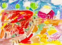 Abstract - Running Fox - Watercolor