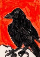Poes Crow - Acrylic Paintings - By Samuel Zylstra, Basic Painting Painting Artist