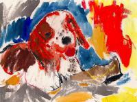 Spaniel - Mixed Paintings - By Samuel Zylstra, Flicker Art Painting Artist