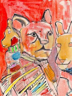 Still Life - Cat Mummies - Watercolor